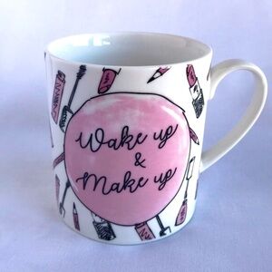 Wake Up and Make Up Bone China Mug